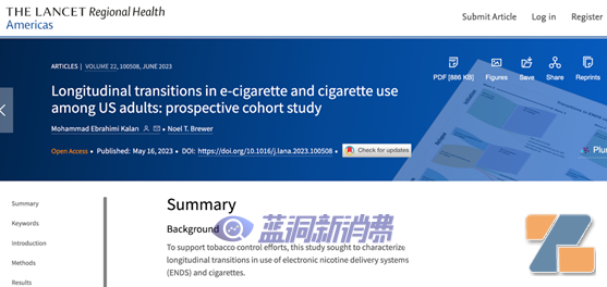 《柳叶刀》研究证实电子烟戒烟效用：美国吸烟率正逐年下降-电烟雾化⚡