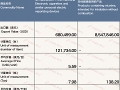 11月中国出口南非电子烟约923万美元 环比增长约74%-电烟雾化⚡